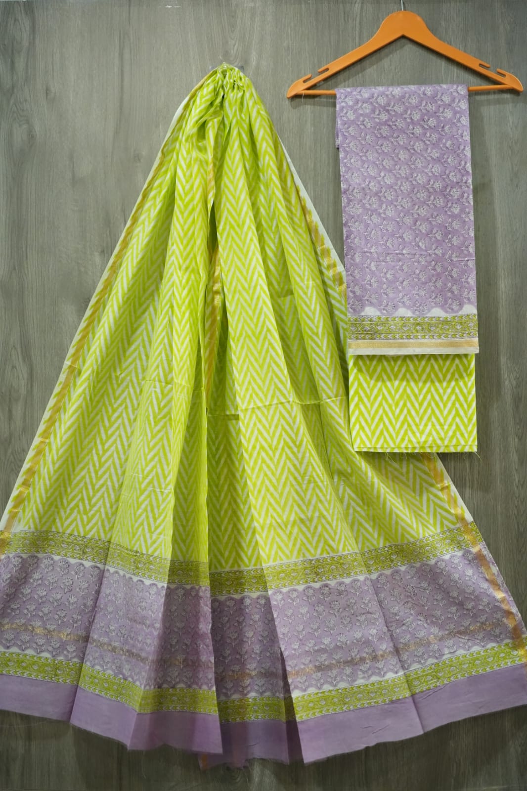 Jaipuri Block Printed Chanderi Silk Suits (CIN78)
