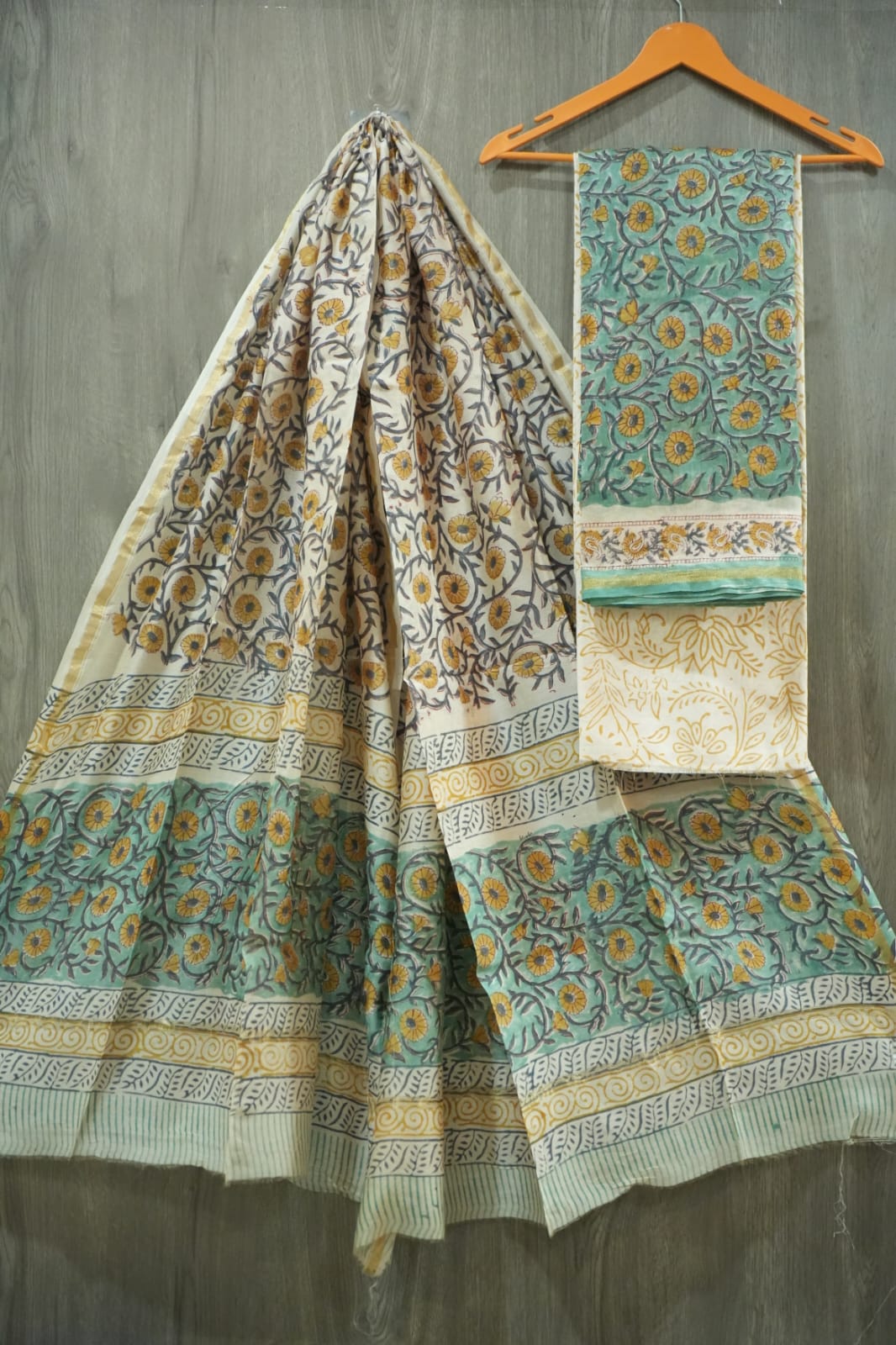 Jaipuri Block Printed Chanderi Silk Suits (CIN79)