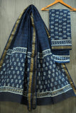 JAIPURI HAND BLOCK PRINTED MAHESHWARI SILK SUIT WITH SILK DUPPATA (MSD98)