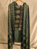 Vanaspati Ajrakh Hand Block Printed Suits Modal Silk Fabric (CIT49)