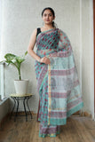Jaipuri Block Printed Cotton Kota Doriya Saree (CIS98)