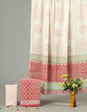 HAND BLOCK PRINTED COTTON 3-PIS SUIT WITH MULMUL DUPPATA (CMS96)