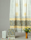 HAND BLOCK PRINTED COTTON 3-PIS SUIT WITH MULMUL DUPPATA (CMS103)