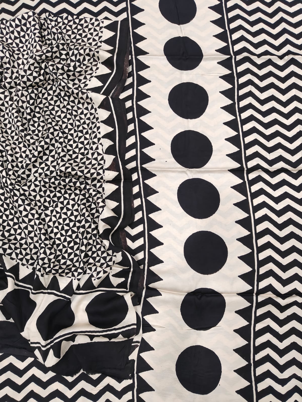 Vanaspati Ajrakh Hand Block Printed Suits Modal Silk Fabric (CIT64)