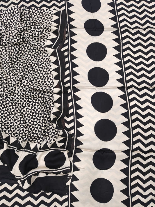 Vanaspati Ajrakh Hand Block Printed Suits Modal Silk Fabric (CIT64)