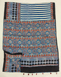 HAND BLOCK PRINTED AJRAKH MODAL SILK SAREE (CIG68)