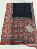 HAND BLOCK BAGRU PRINTED KOTA DORIYA SAREE WITH MULMUL BLOUSE (KDS99)