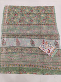 HAND BLOCK BAGRU PRINTED KOTA DORIYA SAREE WITH MULMUL BLOUSE (KDS102)