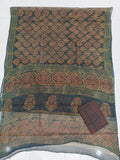 HAND BLOCK BAGRU PRINTED KOTA DORIYA SAREE WITH MULMUL BLOUSE (KDS107)