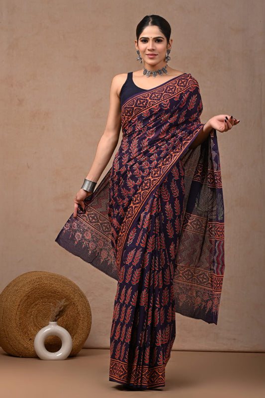 Jaipur Cotton Mulmul Saree (CMS154)