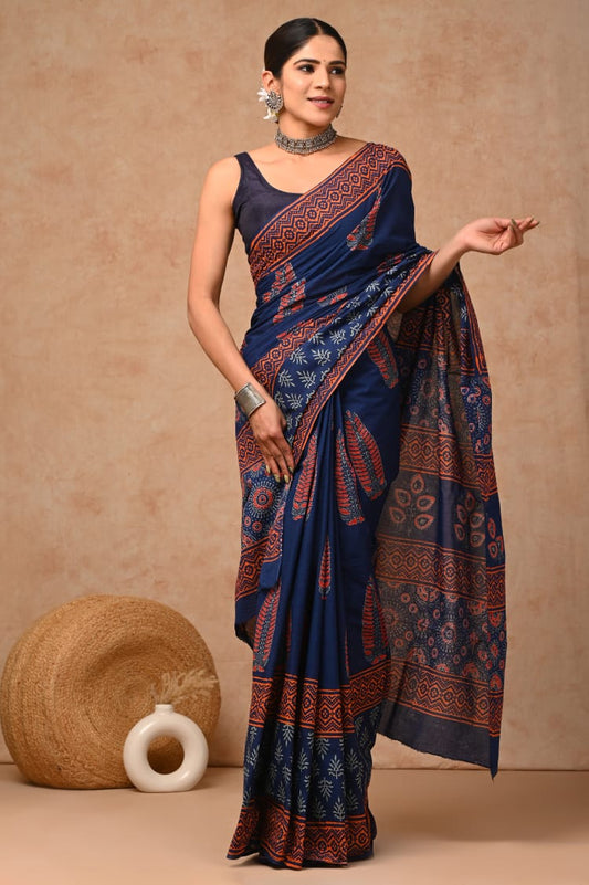 Jaipur Cotton Mulmul Saree (CMS155)
