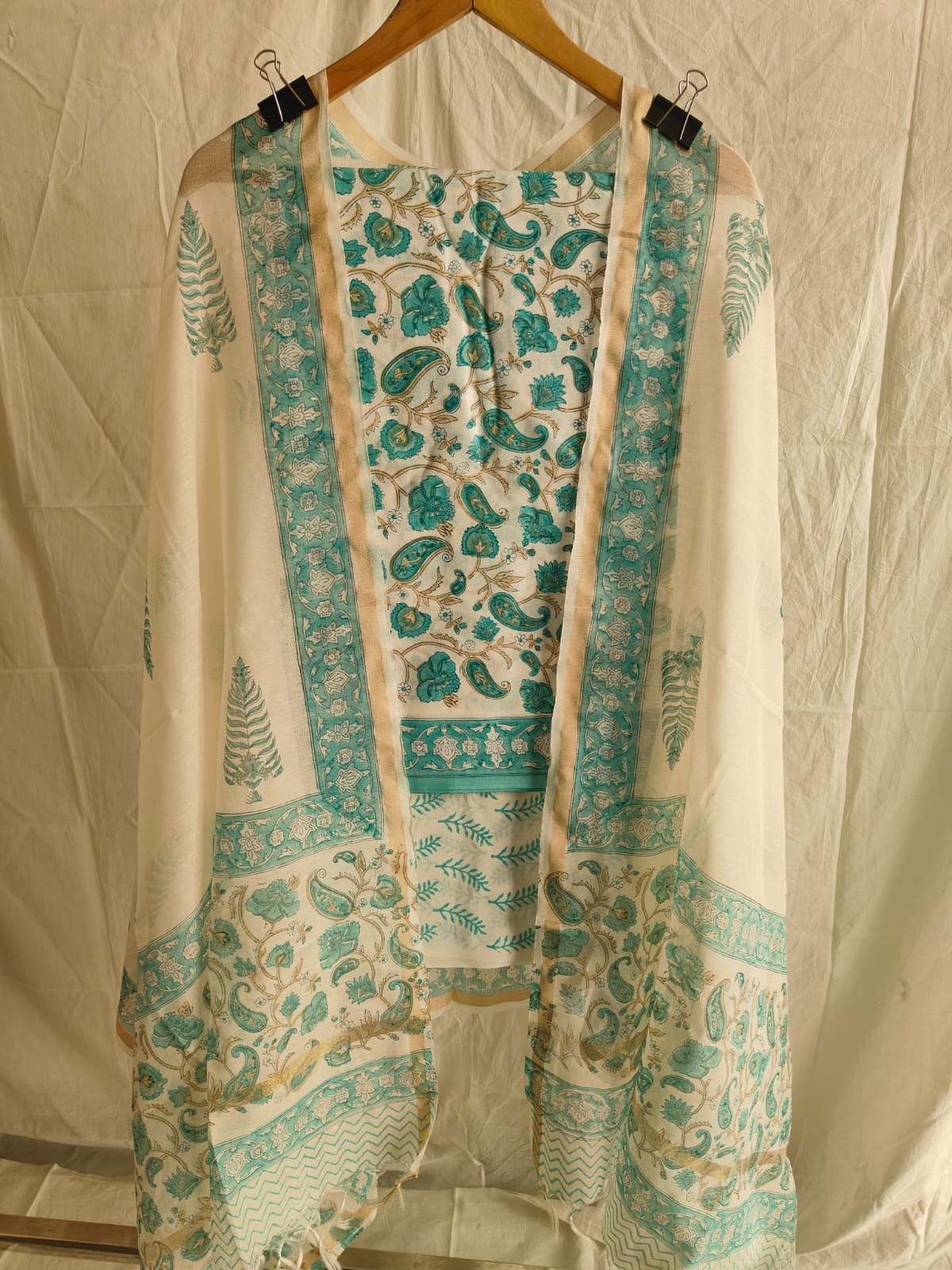 JAIPUR COTTON SUIT WITH CHANDERI DUPPATA (CSS77)