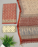 JAIPURI BLOCK PRINTED COTTON SUIT WITH KOTA DUPPATA (CKS110)
