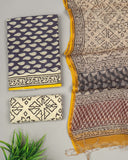 JAIPURI BLOCK PRINTED COTTON SUIT WITH KOTA DUPPATA (CKS111)