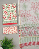 JAIPURI BLOCK PRINTED COTTON SUIT WITH KOTA DUPPATA (CKS113)