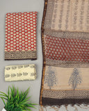 JAIPURI BLOCK PRINTED COTTON SUIT WITH KOTA DUPPATA (CKS112)