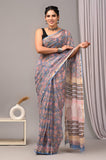 Jaipuri Block Printed Cotton Kota Doriya Saree (CIS104)