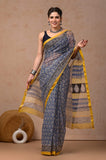 Jaipuri Block Printed Cotton Kota Doriya Saree (CIS110)