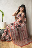 Jaipuri Block Printed Cotton Kota Doriya Saree (CIS114)
