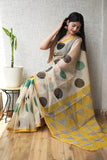 Jaipuri Block Printed Cotton Kota Doriya Saree (CIS115)