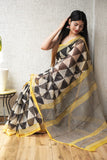 Jaipuri Block Printed Cotton Kota Doriya Saree (CIS118)
