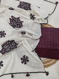 Ajarkh  Print Suit Pcs With Patch Work And Mirror Work Dupatta (ASC025)