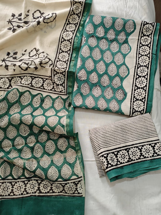 JAIPUR COTTON SUIT WITH CHANDERI DUPPATA (CSS85)
