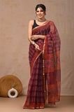 Jaipuri Block Printed Cotton Kota Doriya Saree (CIS123)
