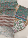 HAND BLOCK PRINTED KOTA DORIYA SUIT WITH KOTA DORIYA DUPPATA (FKS93)