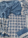HAND BLOCK PRINTED COTTON 3-PIS SUIT WITH MULMUL DUPPATA (CMS111)