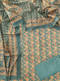 HAND BLOCK PRINTED COTTON 3-PIS SUIT WITH MULMUL DUPPATA (CMS117)