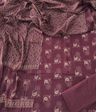 HAND BLOCK PRINTED COTTON 3-PIS SUIT WITH MULMUL DUPPATA (CMS118)