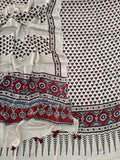 Vanaspati Ajrakh Hand Block Printed Suits Modal Silk Fabric (CIT86)