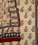 Vanaspati Ajrakh Hand Block Printed Suits Modal Silk Fabric (CIT81)