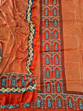 Vanaspati Ajrakh Hand Block Printed Suits Modal Silk Fabric (CIT89)