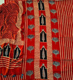 Vanaspati Ajrakh Hand Block Printed Suits Modal Silk Fabric (CIT92)