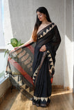 Jaipuri Hand Block Bagru Printed Maheshwari Silk Saree With Blouse (MSS158)