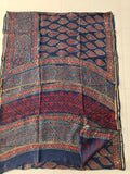 Bagru Hand Block Printed Chanderi Silk Saree with Blouse (CSS124)
