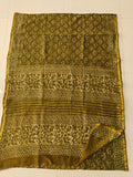 Bagru Hand Block Printed Chanderi Silk Saree with Blouse (CSS127)