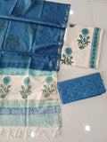 JAIPUR COTTON SUIT WITH CHANDERI DUPPATA (CSS96)