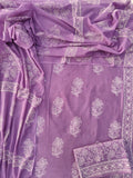 HAND BLOCK PRINTED COTTON 3-PIS SUIT WITH MULMUL DUPPATA (CMS126)