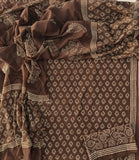 HAND BLOCK PRINTED COTTON 3-PIS SUIT WITH MULMUL DUPPATA (CMS132)