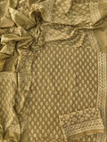 HAND BLOCK PRINTED COTTON 3-PIS SUIT WITH MULMUL DUPPATA (CMS134)