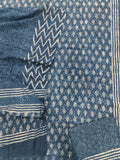 HAND BLOCK PRINTED COTTON 3-PIS SUIT WITH MULMUL DUPPATA (CMS143)