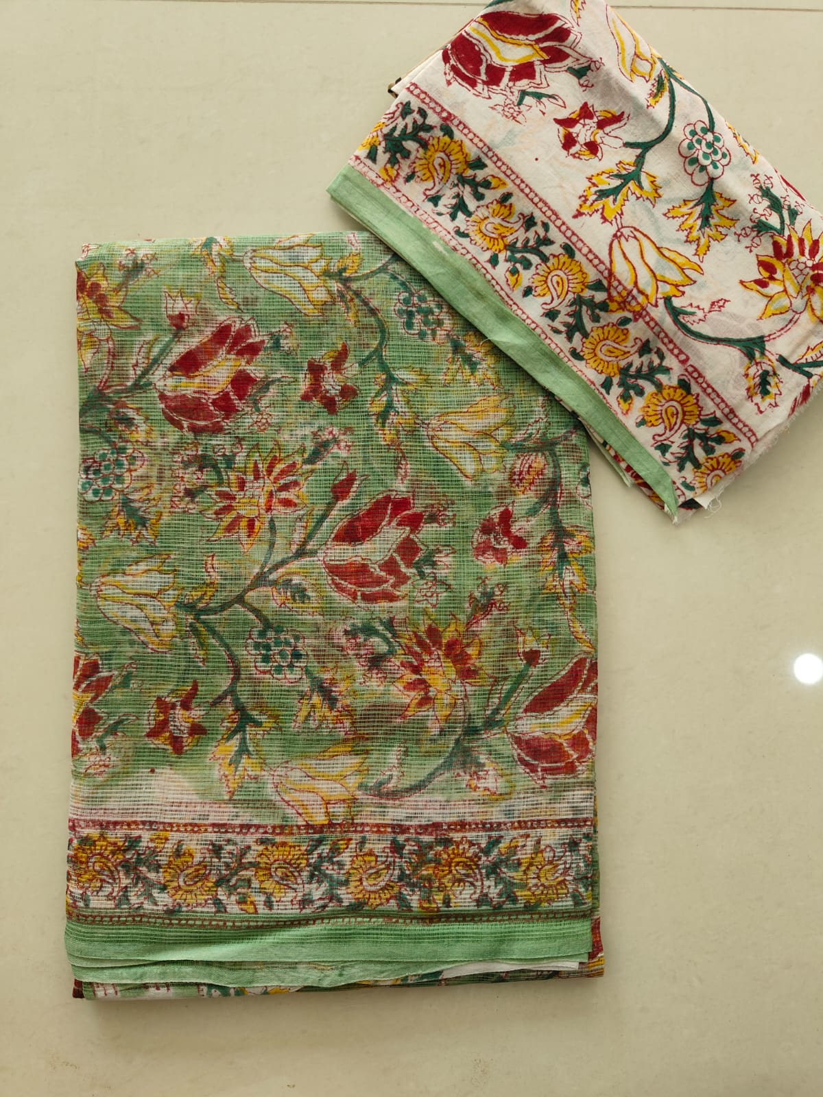 Kota Doriya Saree with Mulmul Blouse