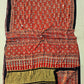 MIRROR WORK HAND BLOCK AJRAKH MODAL SILK SAREE WITH BLOUSE (CIV13)