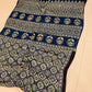 MIRROR WORK HAND BLOCK AJRAKH MODAL SILK SAREE WITH BLOUSE (CIV18)