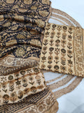 )Vanaspati Ajrakh Hand Block Printed Suits Modal Silk Fabric (CIT99)