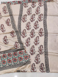 )Vanaspati Ajrakh Hand Block Printed Suits Modal Silk Fabric (CIT100)