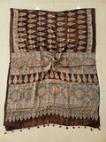 HAND BLOCK PRINTED AJRAKH MODAL SILK SAREE (CIG104)